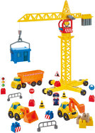 Ecoiffier Abrick - Cantiere con gru e 3 veicoli