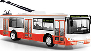 Trolejbus, ktorý hlási zastávky česky, 28 cm