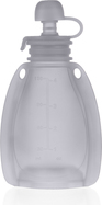 Bolsa de silicona rellenable para comida infantil, Transparent Grey