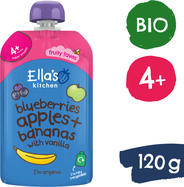 Ella's Kitchen BIO Jablko, čučoriedka a banán (120 g)