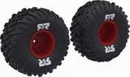 Arrma koleso s pneumatikou dBoots Cut Chevron, disk červený (2)