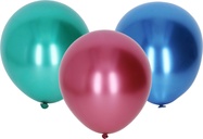 Aufblasbarer Ballon 25cm - Set 5 Stück, chromfarben