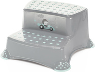 Dvojstupienok k WC/umývadlu "Racer", Grey/Mint