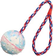 Hračka Trixie lopta gumová na povraze 6cm