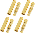 Konektor pozlátený 4.0mm dlhý (4 páry)