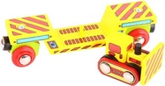 Bigjigs Rail Vagon s buldozérom + 2 koľaje