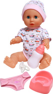 Dolls World - Baby Boohoo 38 cm trinkt, macht Pipi und weint + Zubehör