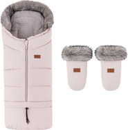 PETITE&amp;MARS Set zimska vreća Arctic 4u1 + rukavice za kolica Fjora Rose Petal