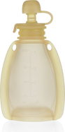 Bolsa de silicona rellenable para comida infantil, Transparent Yellow