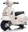 Elektrická motorka Vespa GTS, biela, s pomocnými kolesami, Licencované, 6V Batéria, 30