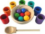 2Kids Toys Dúhové guličky a kalíšky 7 farieb