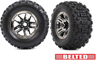Traxxas koleso 3.8", disk čierny chróm, pneu Sledgehammer belted (2)