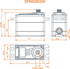 Spektrum servo S6260 Auto Vysoká rýchlosť HV 17.4kg.cm 0.06s/60° 23T