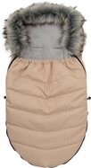 Kinderfußsack NEW BABY mit Fell beige