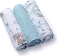 BABYONO Plienky bambusové 3 ks Blue, 70x70 cm