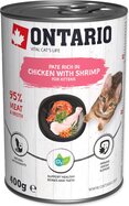 Konzerva Ontario Kitten kura s krevetami, paté 400g