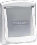 Dvierka PetSafe plastové s transparentným flapom biele, výrez 28,1x23,7cm