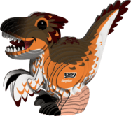 EUGY Velociraptor 3D puzzle di cartone