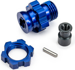 Traxxas náboj kolesa krátky 17mm s drážkami modrý