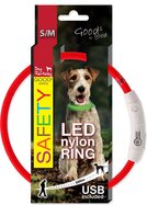 Obojok Dog Fantasy LED nylon červený 45cm