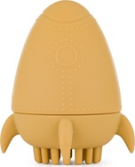 PETITE&amp;MARS Hračka silikónová do vody s kefkou Splashy Rocket Intense Ochre 6m+