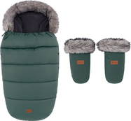 PETITE&amp;MARS Set zimska vreća Comfy 4u1 + rukavice za kolica Fjora Veritable Khaki