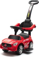 Detské odrážadlo so zvukom a vodiacou tyčou Baby Mix POŽIARNICI červené