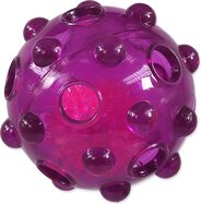 Hračka Dog Fantasy Glow loptička z TPR gumy fialová 8cm