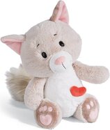 NICI plyš Love Mačička huňatá 25cm, sediaca, GREEN