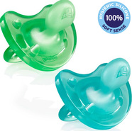 CHICCO Cumlík celosilikónový Physio Soft chlapec 2 ks, 6-16m