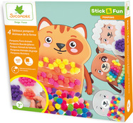 Sycomore Stick &amp; Fun - zdobenie brmbolcami - domáce zvieratká