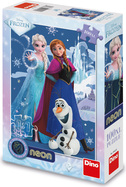 Puzzle Frozen: Sorelle magiche 100 xl pezzi neon