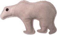 Hračka Dog Fantasy Dura-fused medveď pískací, koža a juta 28cm