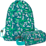 MINECRAFT SET 2 Silber Creeper: Handtuch, Tasche