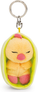 NICI Schlüsselanhänger schlafendes Küken 12 cm, hellgrüner Korb, GREEN