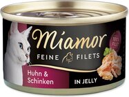 Konzerva Miamor Feine Filets Adult kura so šunkou v želé 100g
