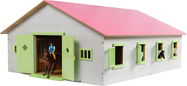 Kids Globe Horses Pferdestall aus Holz 72,5x38x60cm rosa 1:24 in Schachtel