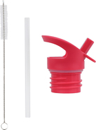 A Little Lovely Company - bouchon, brosse et paille pour bouteille en acier inoxydable - joyeuses ce