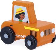 Janod Cross roads Drevené auto na tlačenie Traktor červený