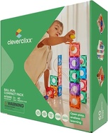 Cleverclixx Mágneses építőkészlet Ball Run Compact Pack Intense 60 darab