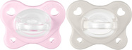 CHICCO Cumlík Physio Dual Soft silikónový dievča 2-6m, 2 ks