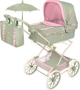DeCuevas 82068 Passeggino pieghevole per bambole REBORN con ombrellone e accessori Botanic 2026