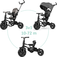 QPLAY Dreirad Rito Star Black, klappbar, Alter 10-72 Monate