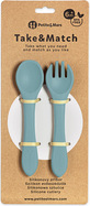 PETITE&amp;MARS Príbor silikónový Take&amp;Match Frosted Sky 6m+