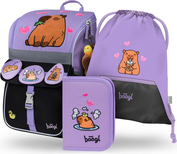 BAAGL SET 3 Zippy Capibara: cartella, astuccio, sacchetto