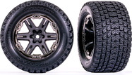 Traxxas koleso 2.8", disk RXT uhľovo sivý/čierny chróm, pneu Gravix (2)