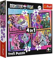 Trefl Puzzle Monster High: Elektrizujúci deň 4v1