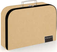 Detský lamino kufrík - 34 cm - Kraft nature