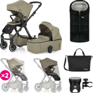 PETITE&amp;MARS Kočík kombinovaný ICON 2V1 Mossy Green XXL AIR