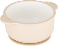PETITE&amp;MARS Bol ceramic cu înveliș de silicon Desert Sand